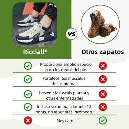 Zapatos ortopédicos Riccicall® | Diseñados ergonómicamente para aliviar el dolor de espalda, articulaciones y pies y brindar comodidad superior (AIR).