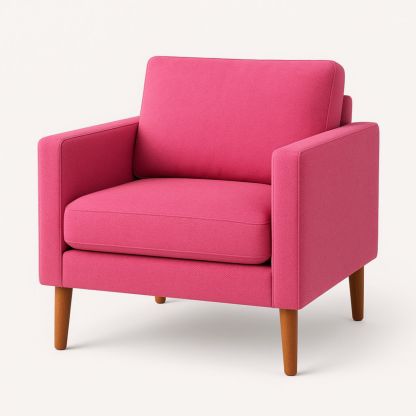 Roze Fauteuil Stof Vierkant 85cm x 85cm x 80cm