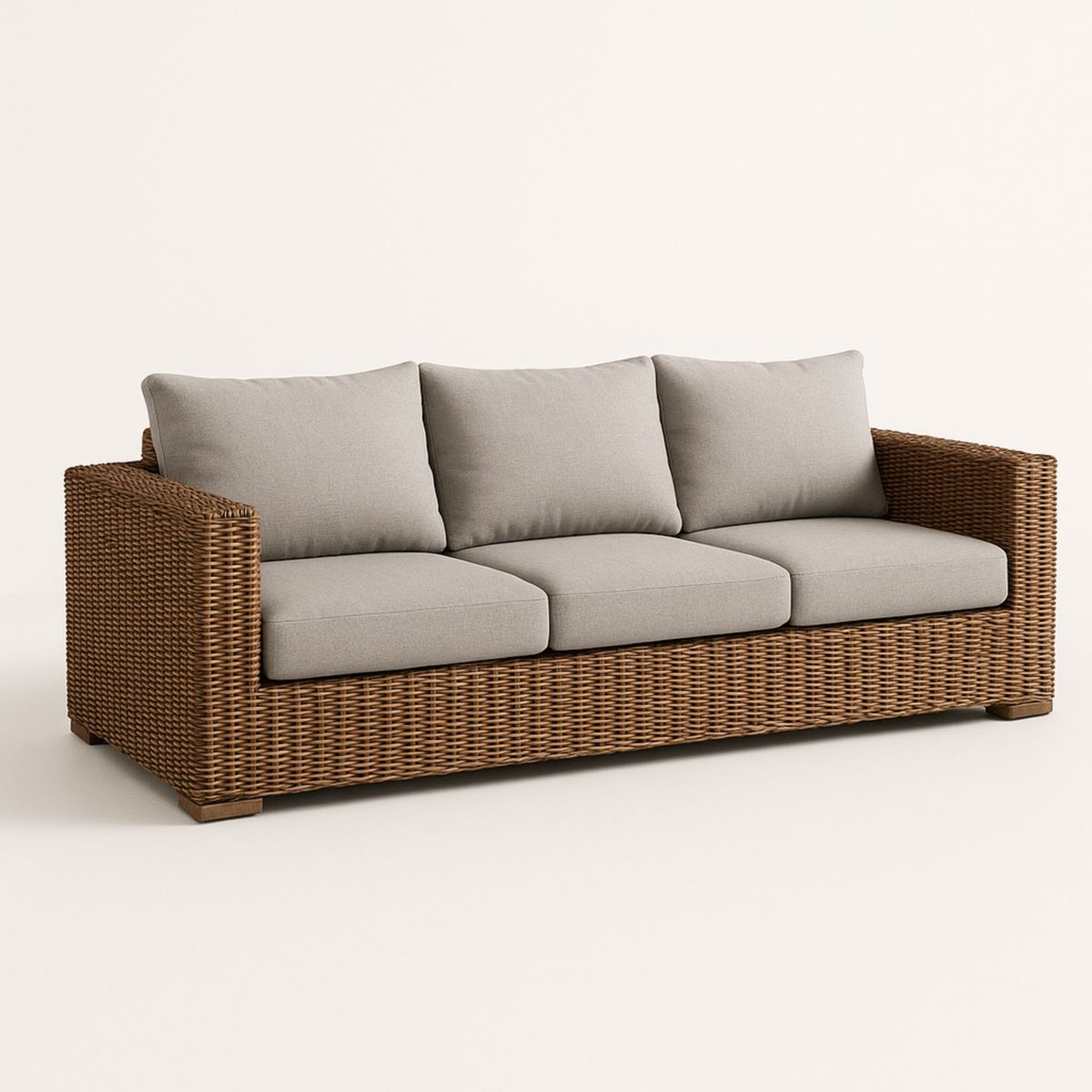 Buitenbank Rotan Bruin/Beige 220cm