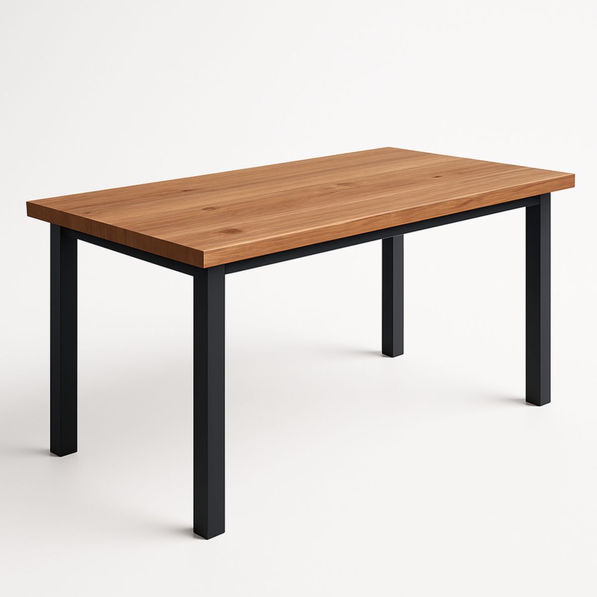 Kantoorbureau 140x60x75 cm Houten Tafelblad Stalen Poten Bruin Zwart