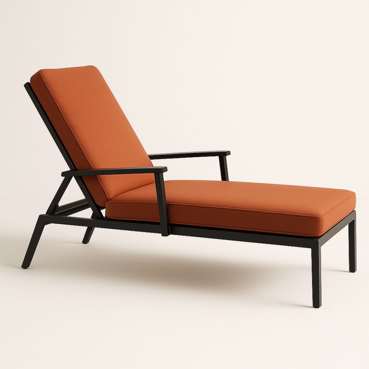 Ligstoel Aluminium Loungebed Roodbruin 200cm x 70cm