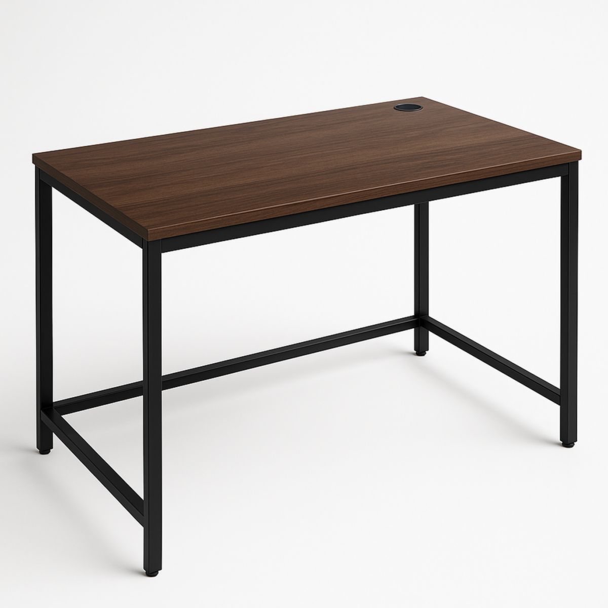 Bureau Eenvoudig Design 120x60 cm Metaal/Hout Bruin/Zwart