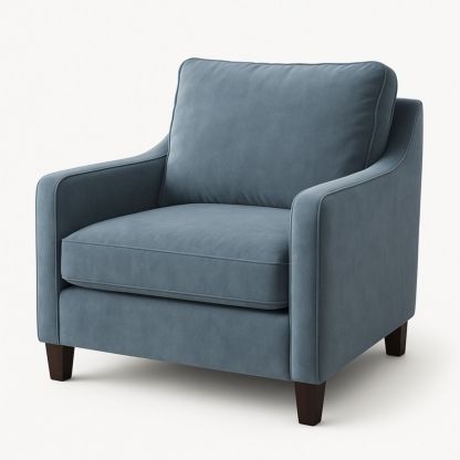 Fluwelen Fauteuil Blauw 100x90x85 cm