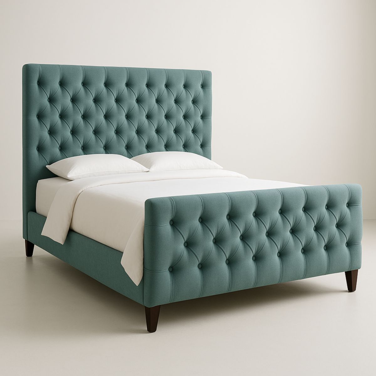 Gestoffeerd Tweepersoonsbed Stof Groen 200x160 cm