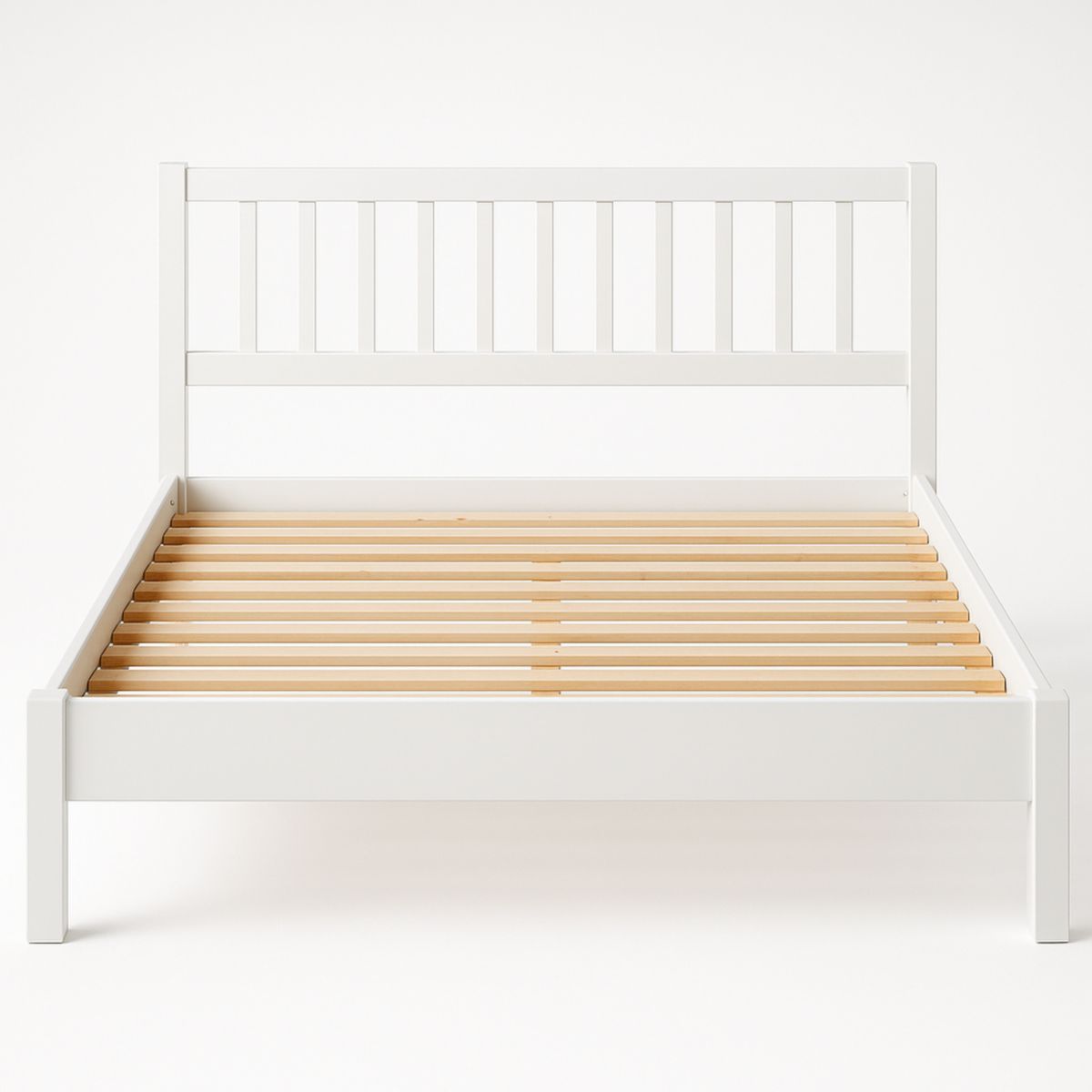 Houten Bedframe Met Lattenbodem Wit 200cm x 160cm