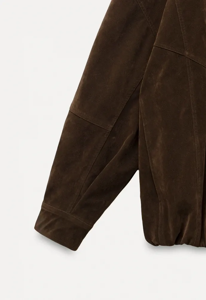 Suede Bomber Jacket