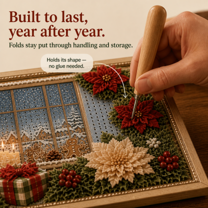 Pre-Punched 3D Christmas Fabric Art Kit