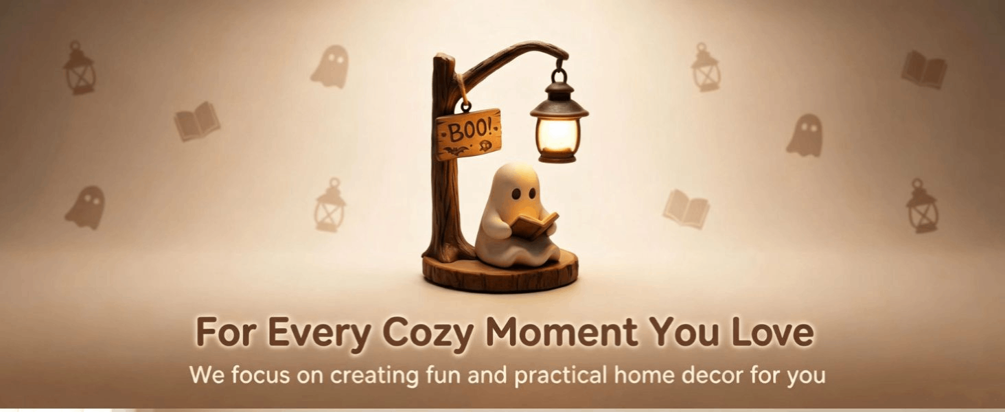 Cute Ghost Reading Lantern - Boo