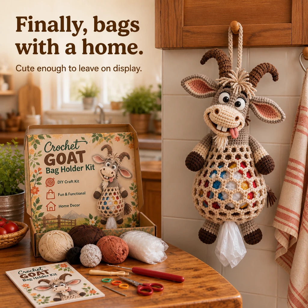 Crochet Goat Bag Holder Kit