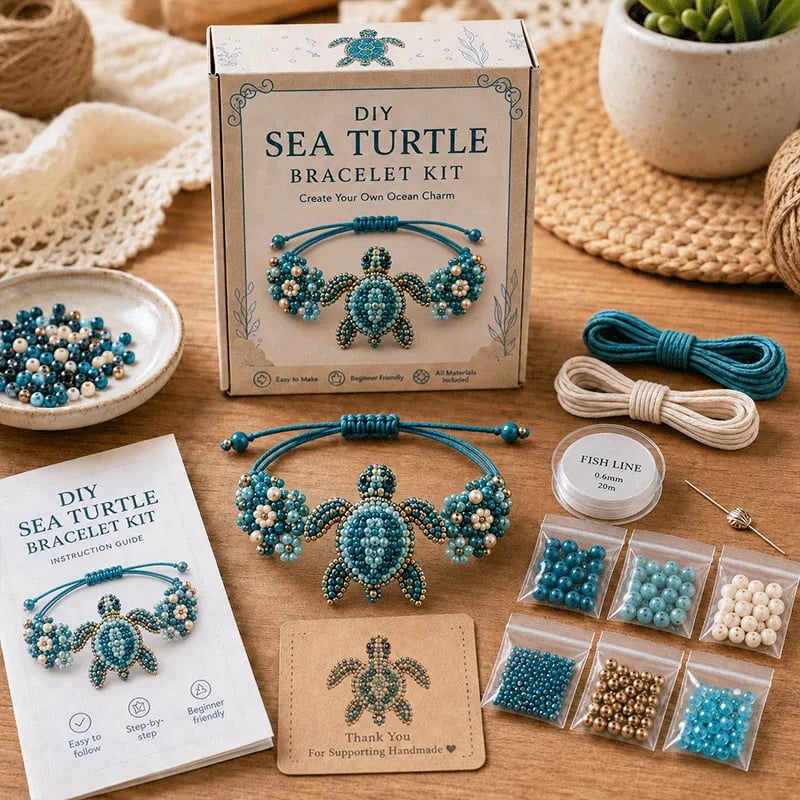🐙DIY Beaded Bracelet Making Kit