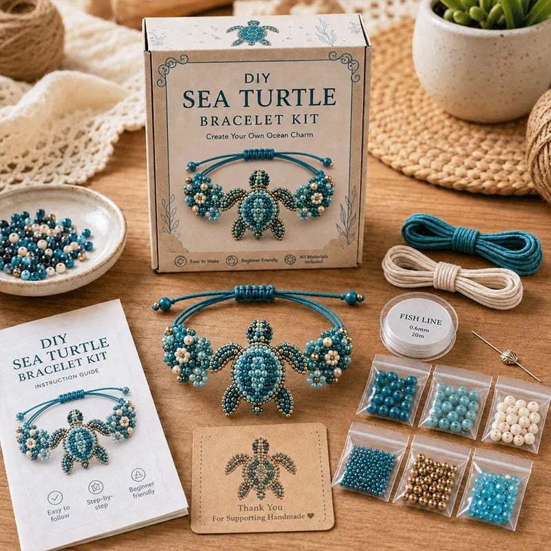 🐙DIY Beaded Bracelet Making Kit