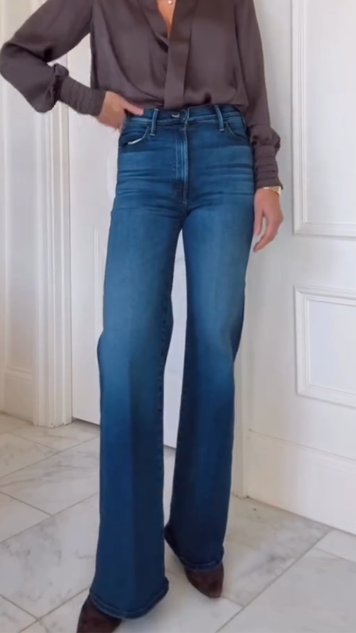 Women High Waisted Washed Casual Jeans