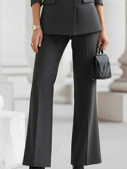 Charcoal Grey Double - Breasted Suit Set