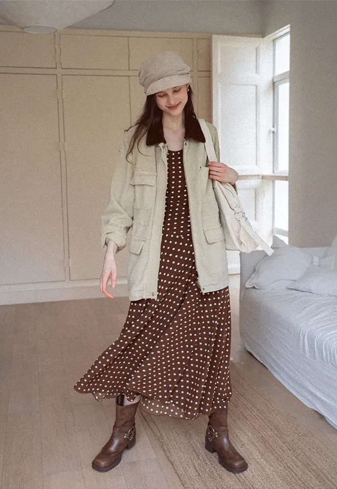 Corduroy-Collar Utility Jacket