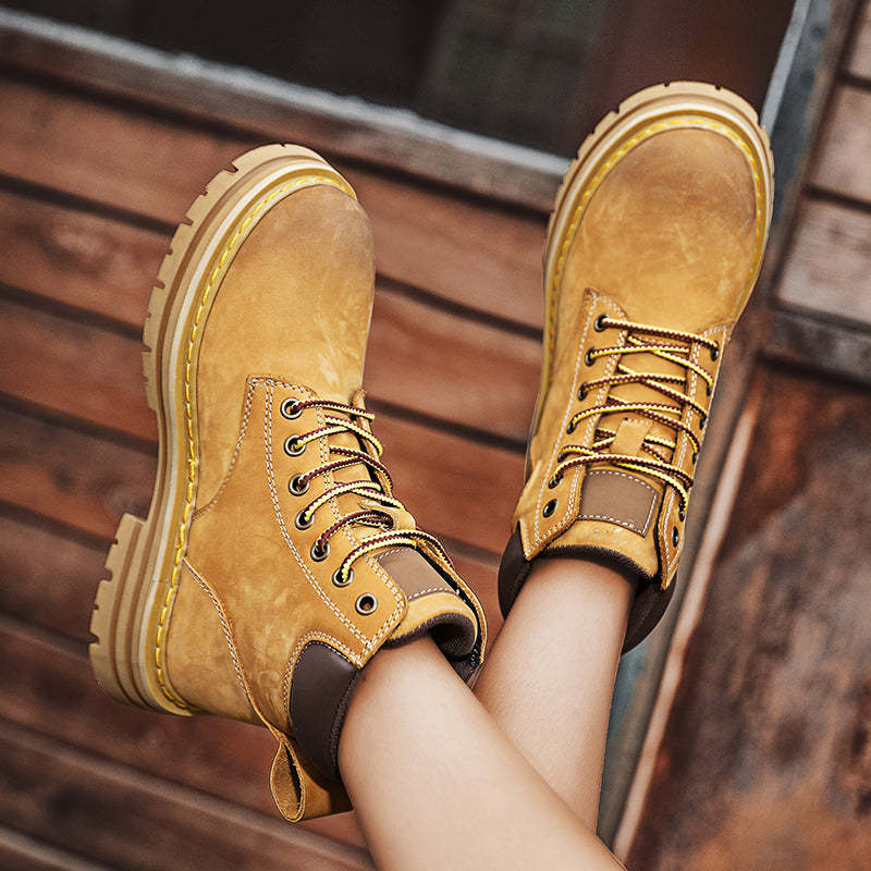 ⏰70% Off for a Limited Time! Couple's Martin Boots – Ankle Support + Waterproof/Non-Slip/Anti-Puncture | Great for Casual & Outdoor Use