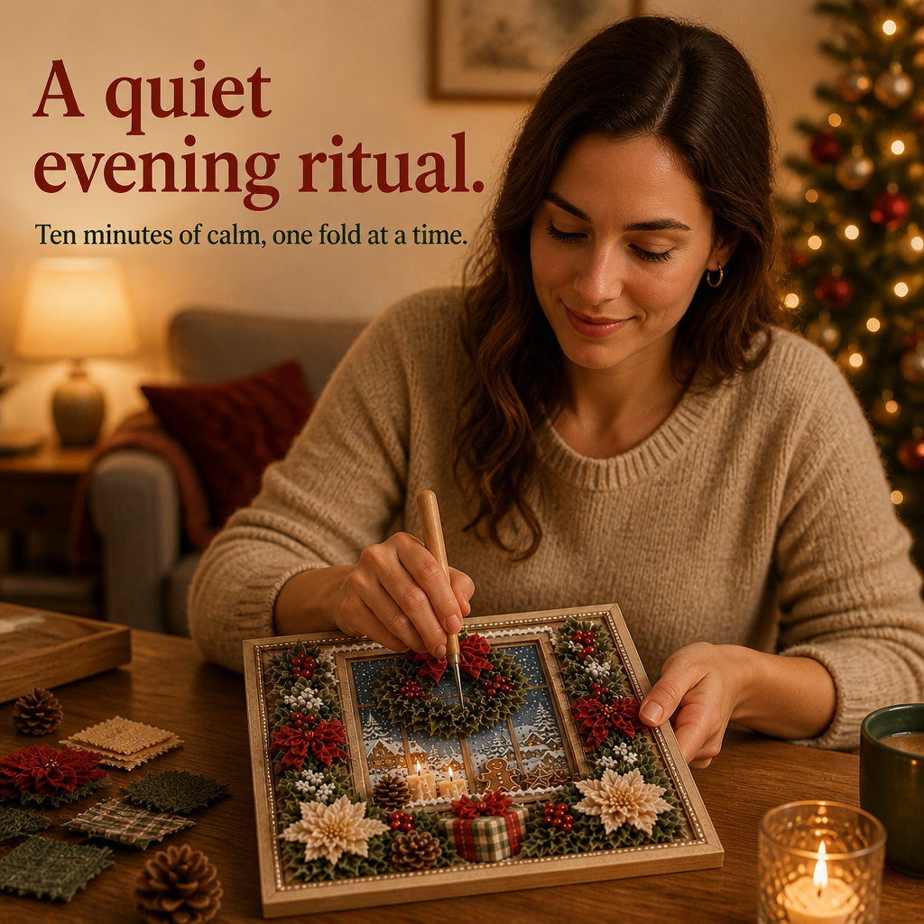 Pre-Punched 3D Christmas Fabric Art Kit