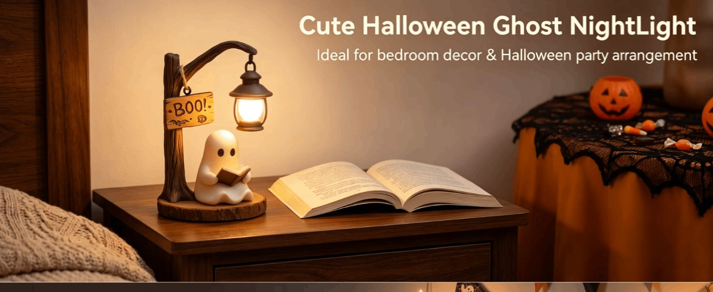 Cute Ghost Reading Lantern - Boo