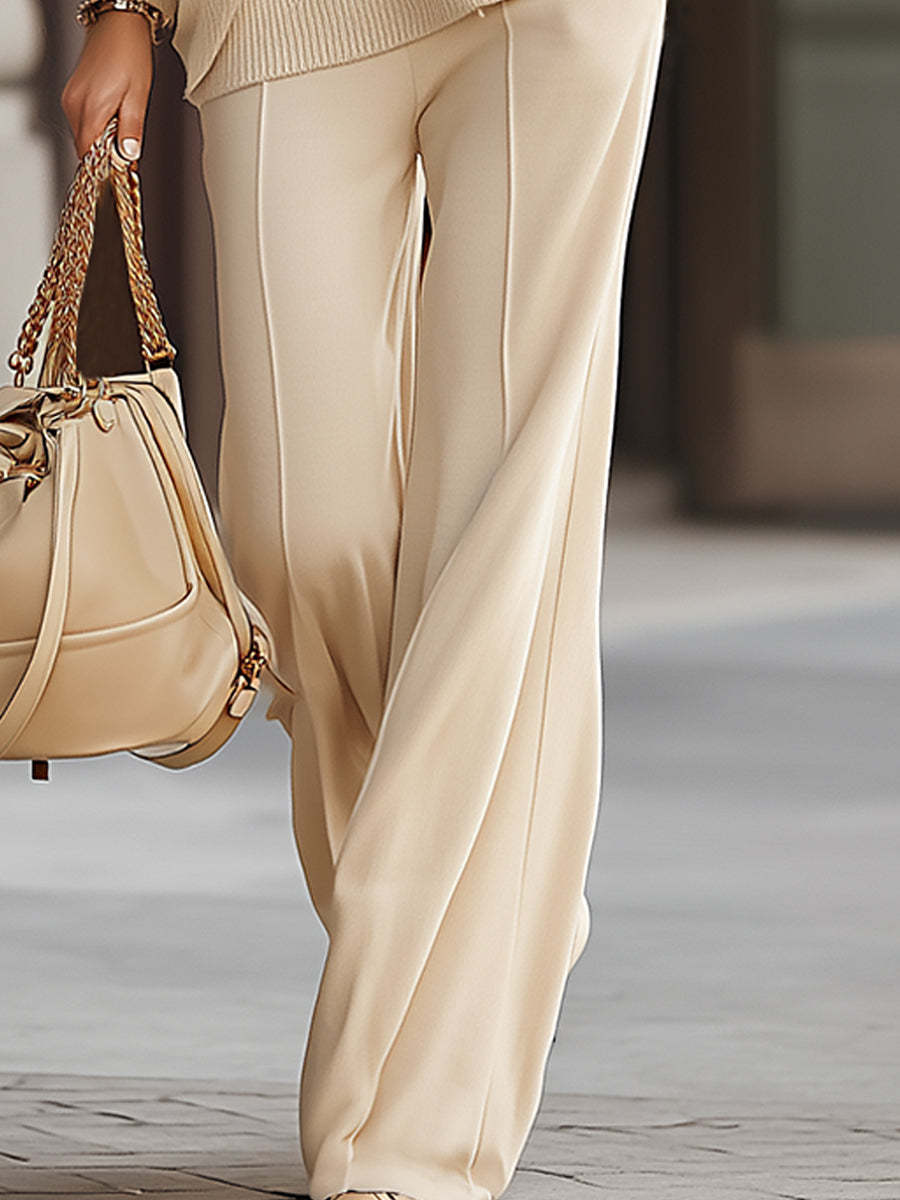 Comfortable knitted turtleneck lounge suit