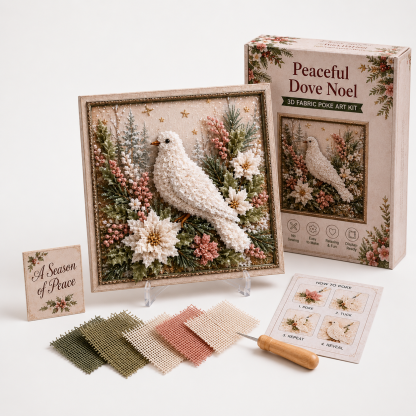 Pre-Punched 3D Christmas Fabric Art Kit