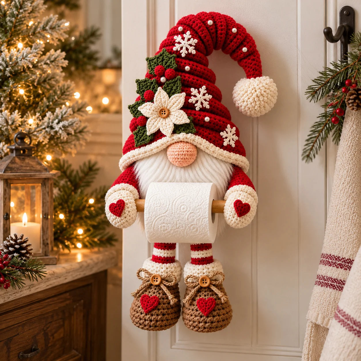 DIY Christmas Gnome Toilet Paper Holder