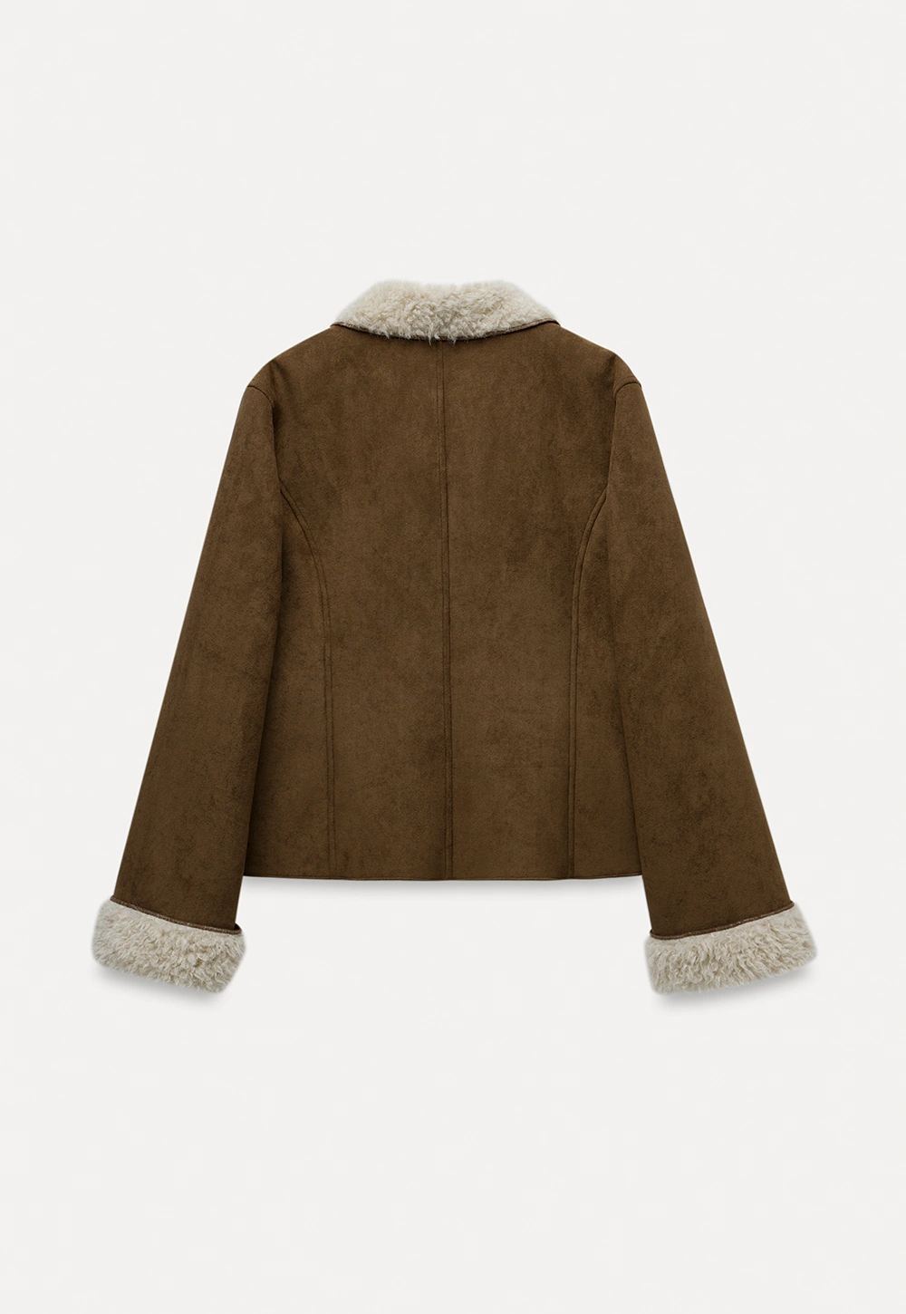 Women Fashion Faux Suede Jacket