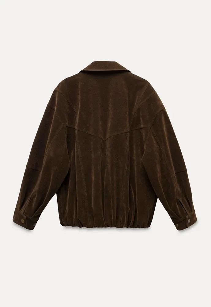 Suede Bomber Jacket
