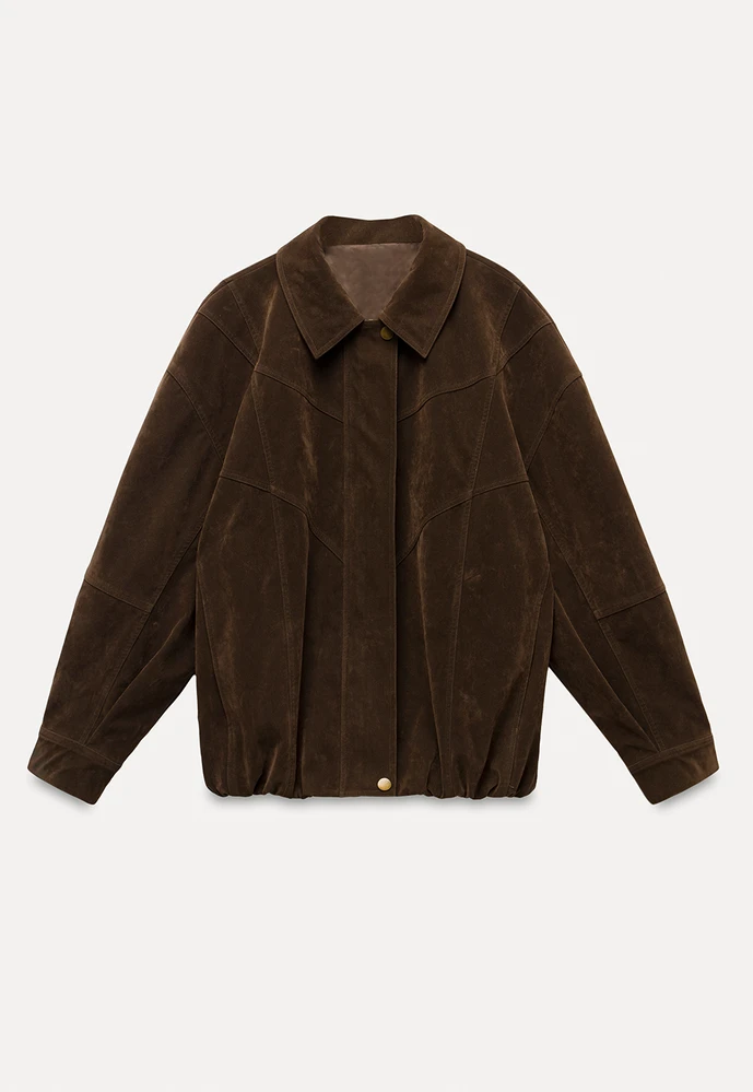 Suede Bomber Jacket