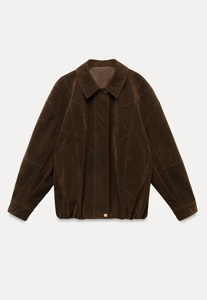 Suede Bomber Jacket