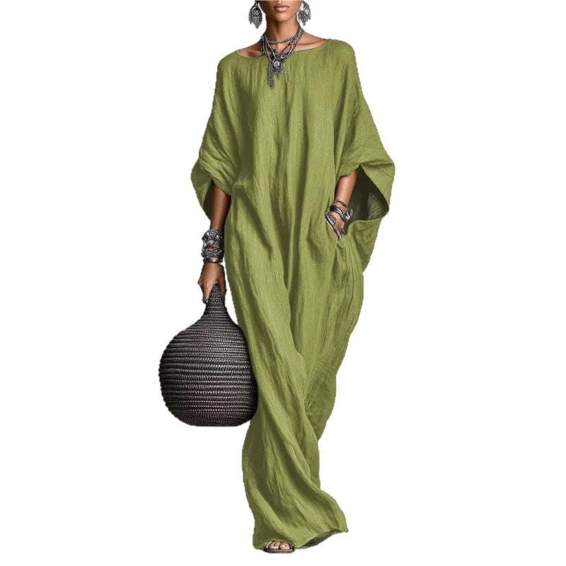 Oversized Linen Maxi Dress