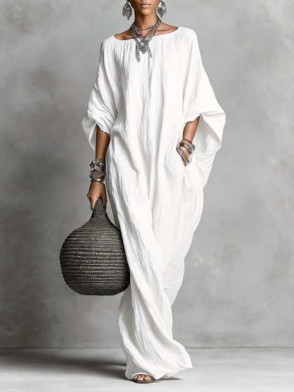 Oversized Linen Maxi Dress