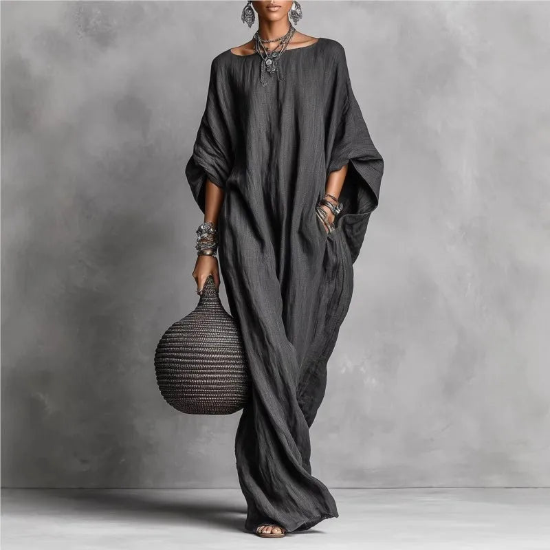 Oversized Linen Maxi Dress
