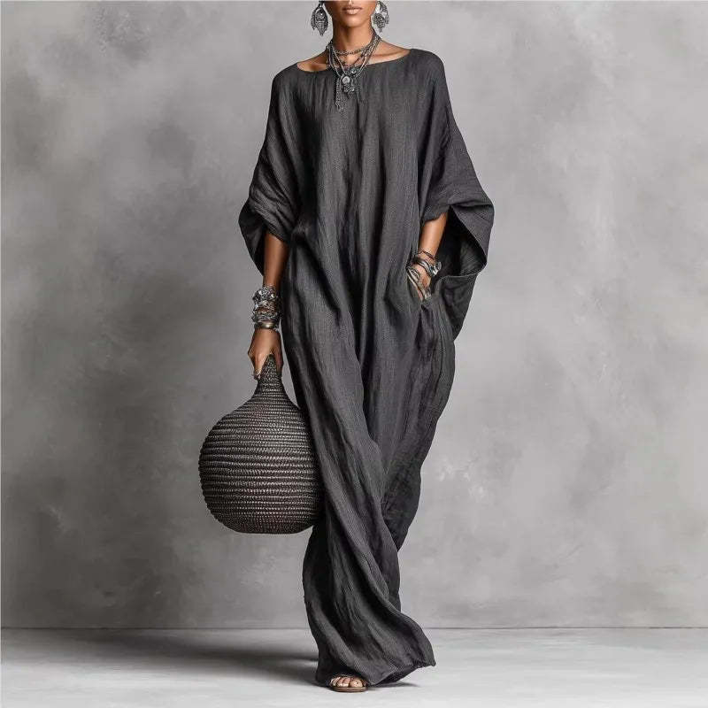 Oversized Linen Maxi Dress