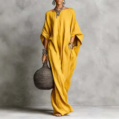 Oversized Linen Maxi Dress