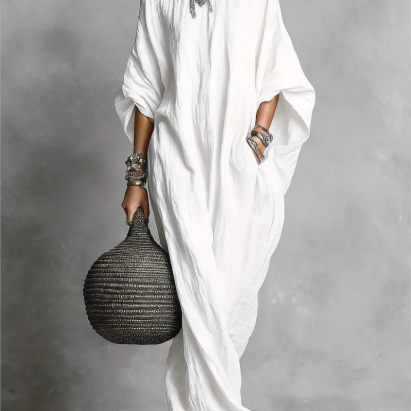 Oversized Linen Maxi Dress