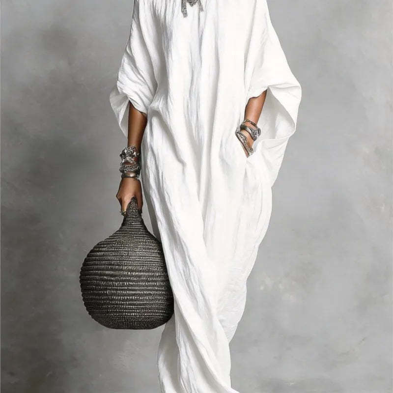 Oversized Linen Maxi Dress
