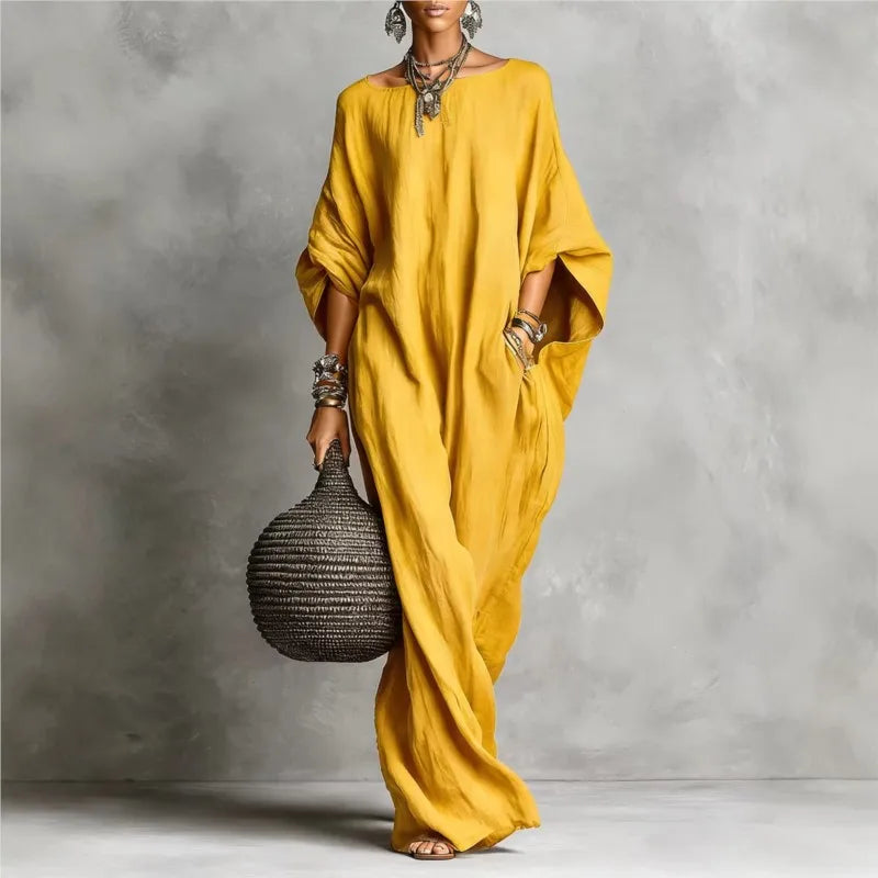 Oversized Linen Maxi Dress