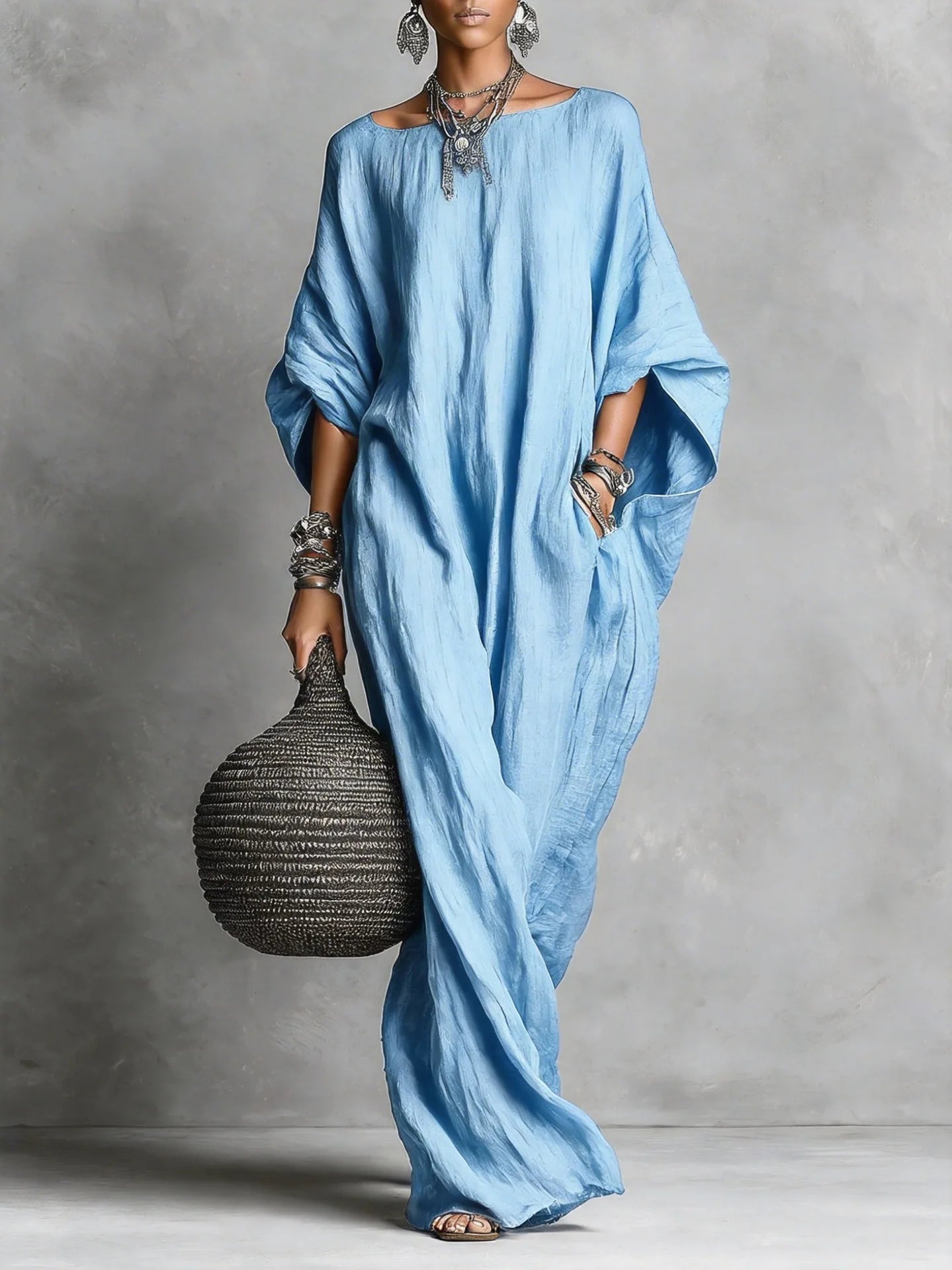 Oversized Linen Maxi Dress