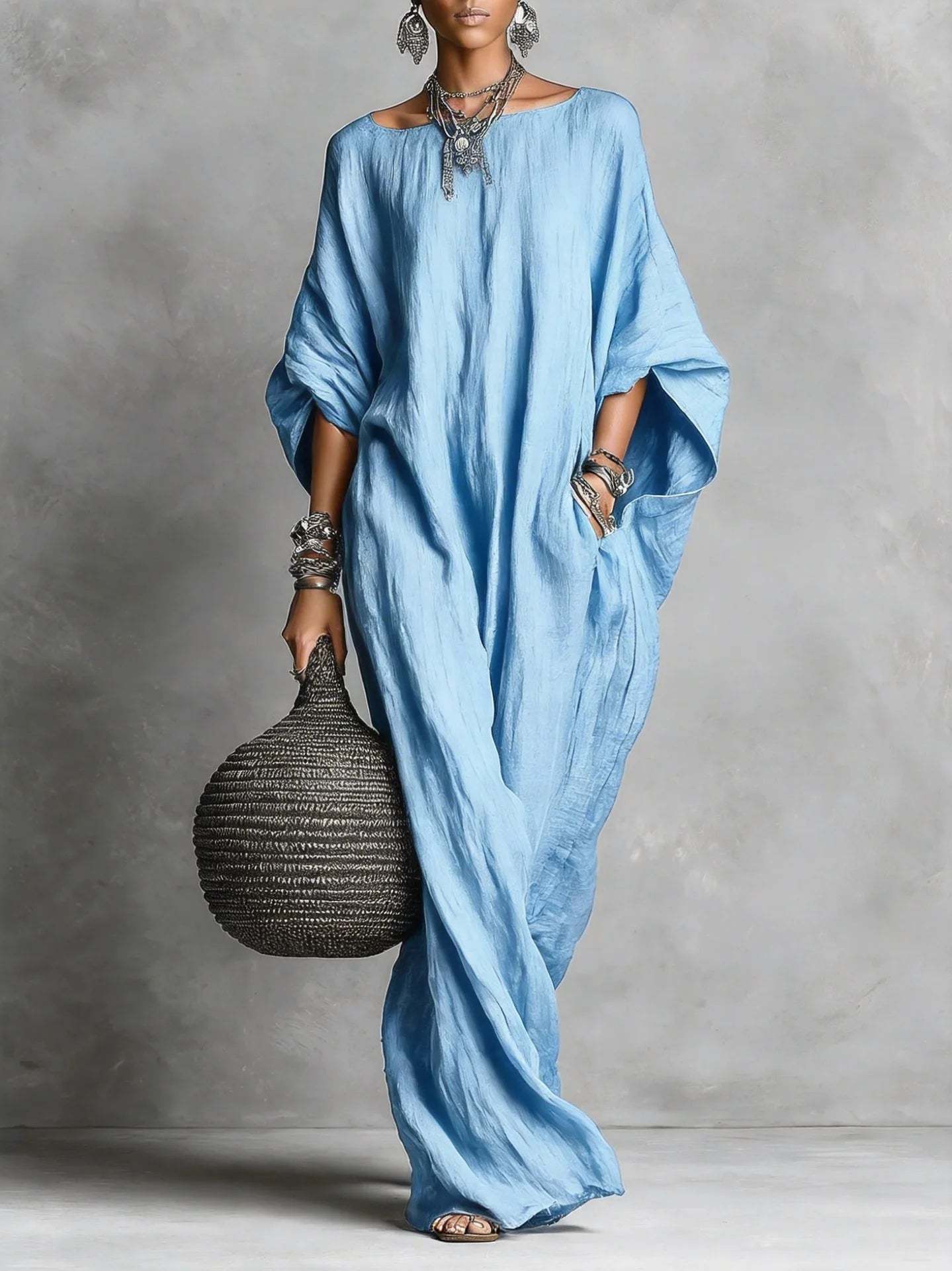 Oversized Linen Maxi Dress