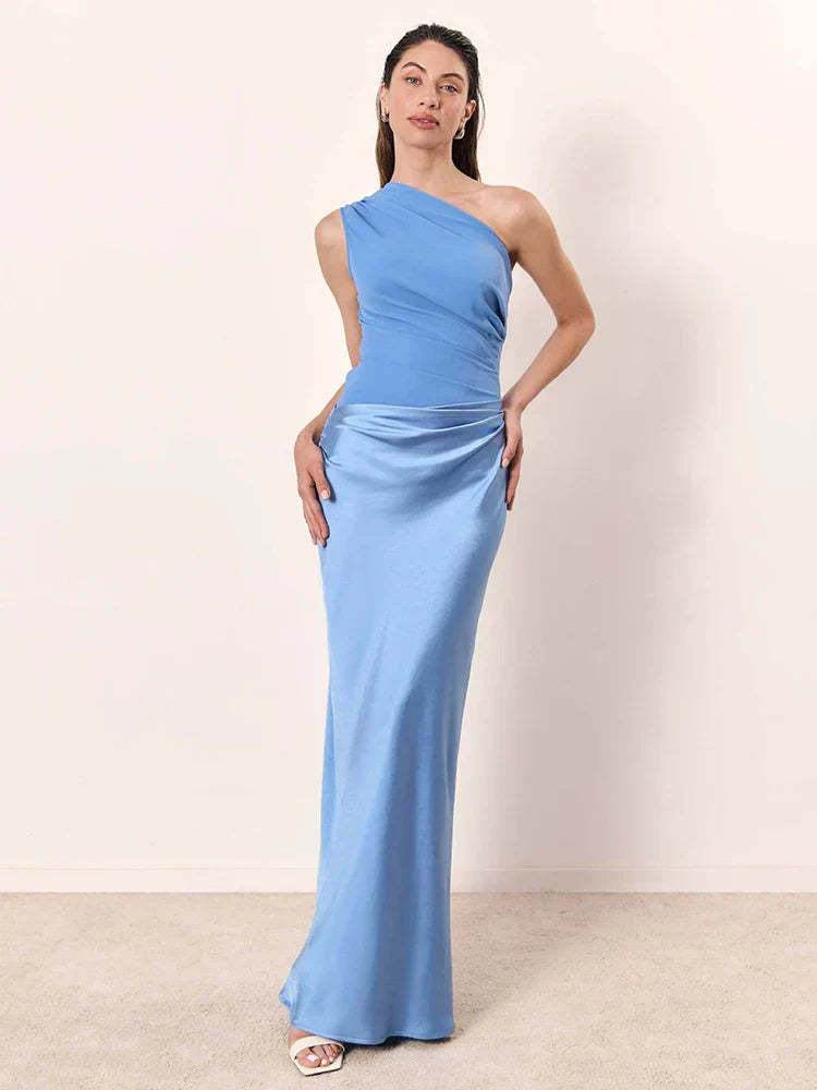 Maxi Dress with a Guilt in Satin