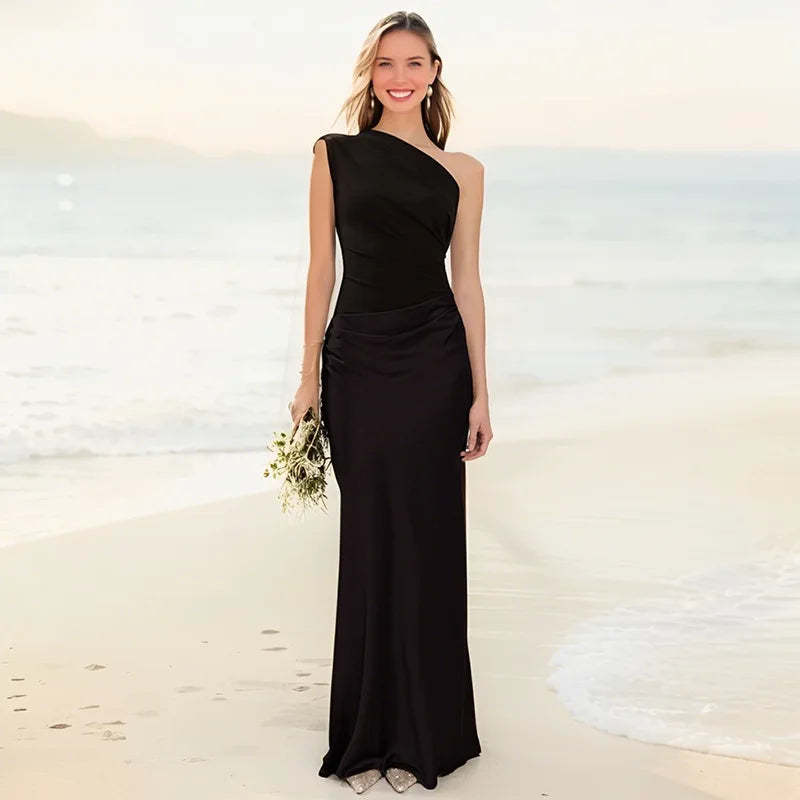 Maxi Dress with a Guilt in Satin