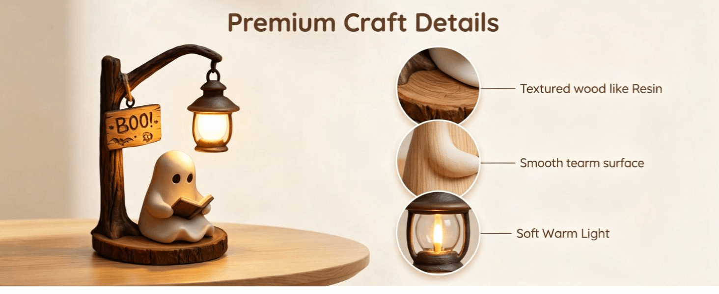 Cute Ghost Reading Lantern - Boo