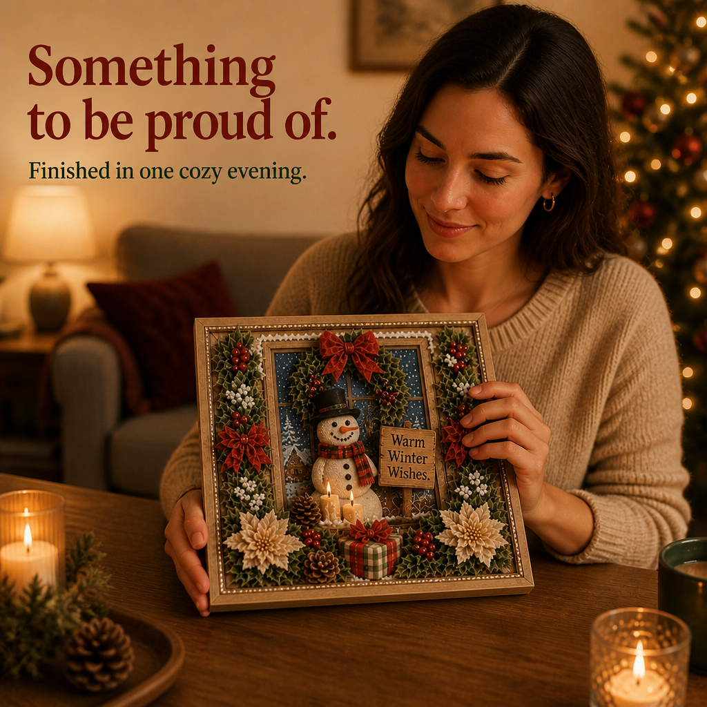 Pre-Punched 3D Christmas Fabric Art Kit