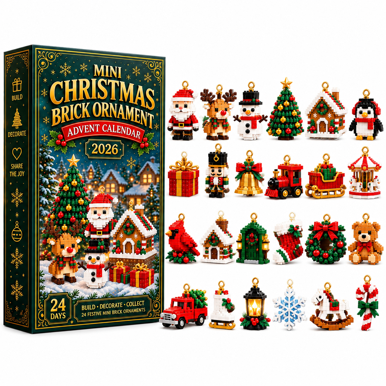 ⏳ Last day to save 49% – 🎄 24-Day Mini Christmas Decoration Advent Calendar
