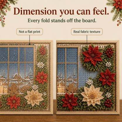 Pre-Punched 3D Christmas Fabric Art Kit