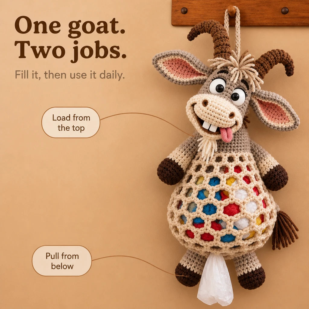 Crochet Goat Bag Holder Kit