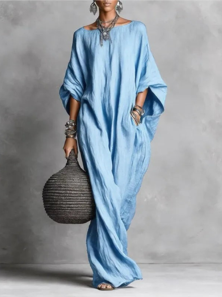 Oversized Linen Maxi Dress
