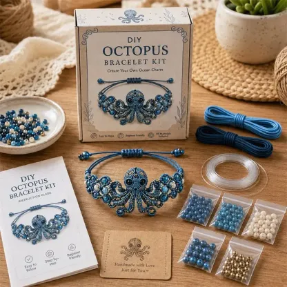 🐙DIY Beaded Bracelet Making Kit
