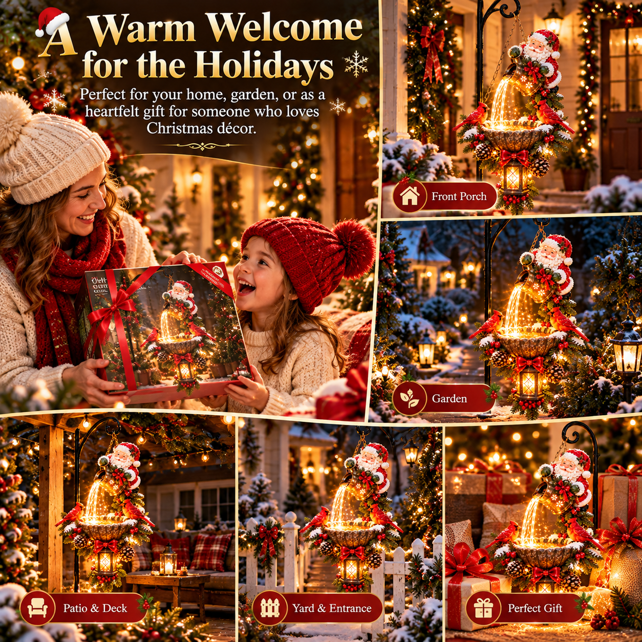 🔥Last Day 50% OFF-🎄 Christmas Magic Pouring Light Hanging Collection
