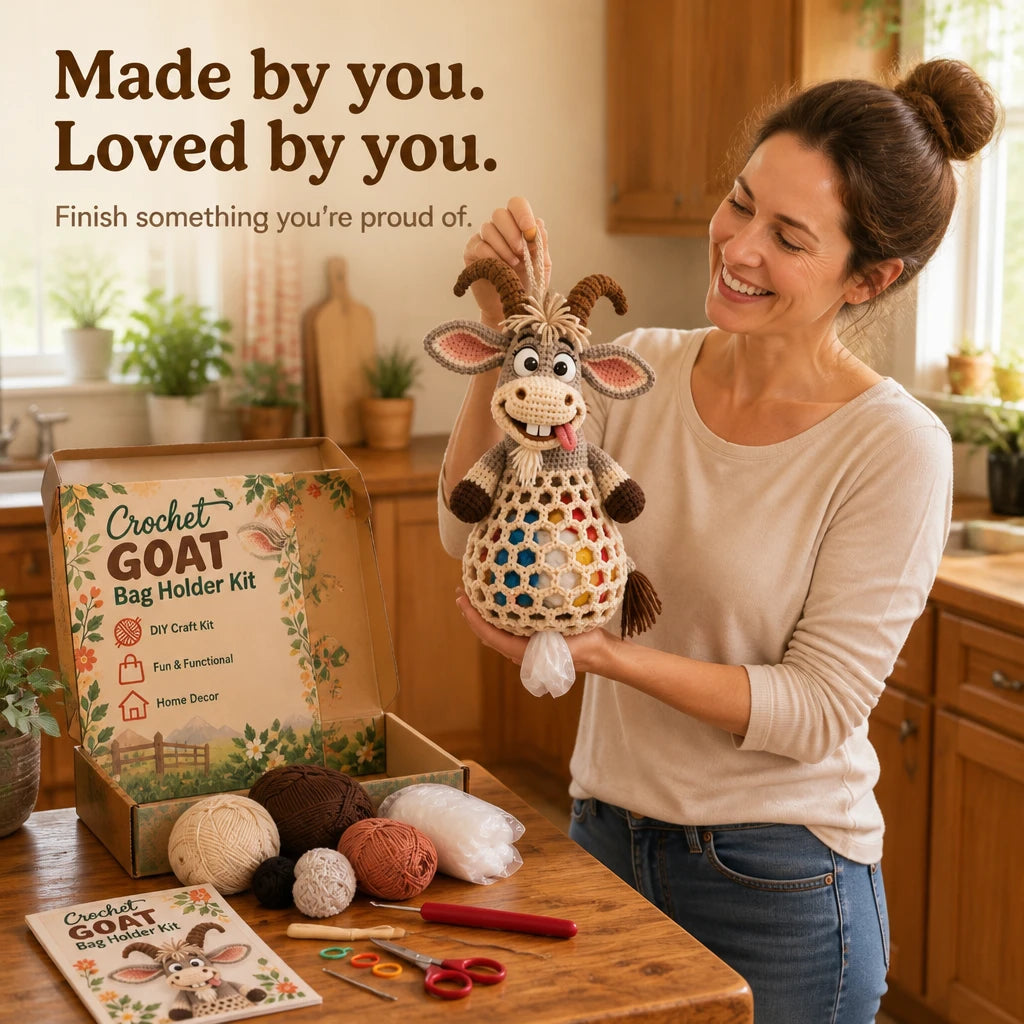 Crochet Goat Bag Holder Kit