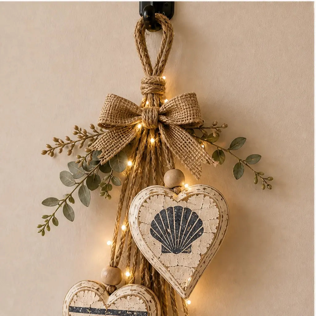 Hearthwick – Layered 5-Heart Rustic Hanging Wall Decor + 50% OFF
